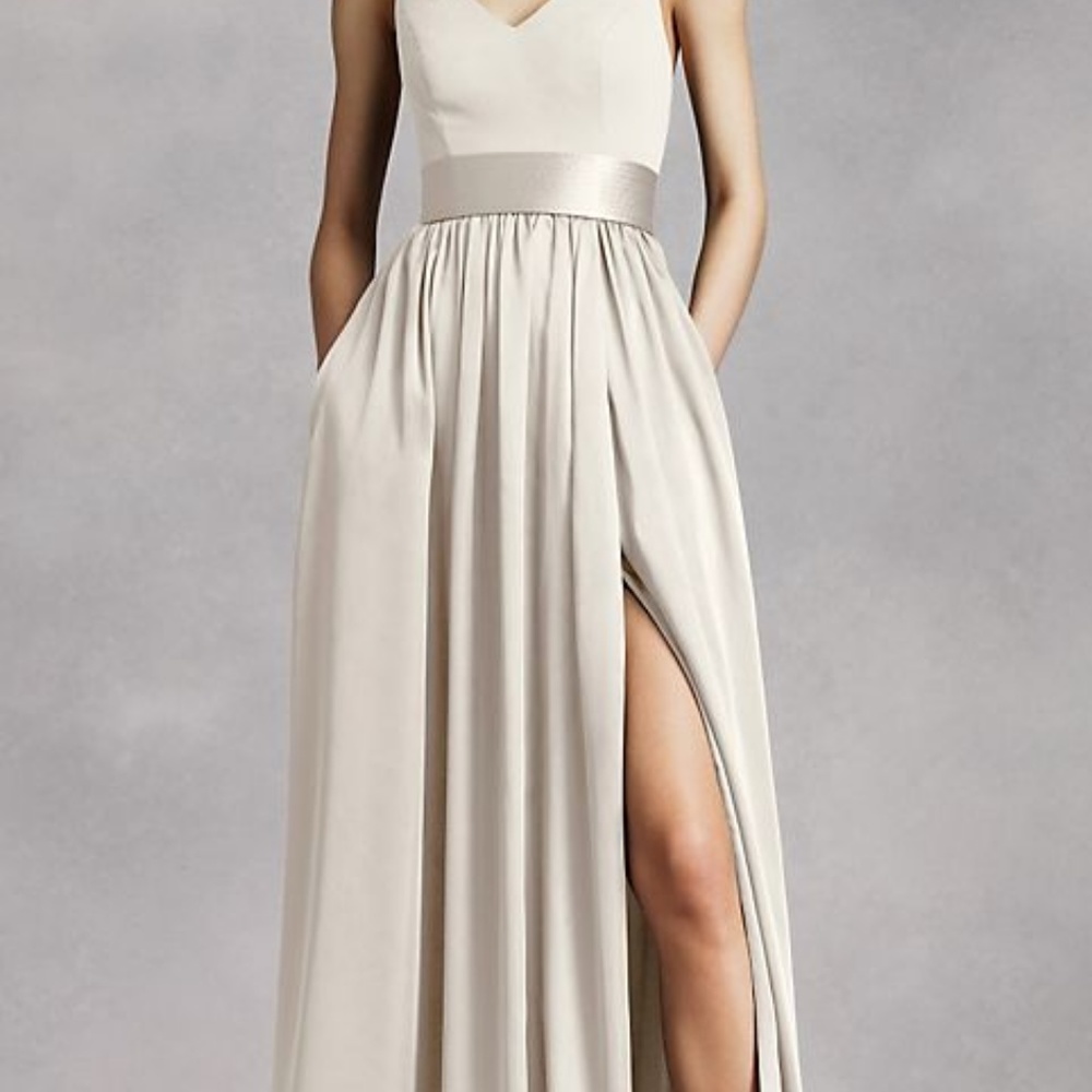 White by Vera Wang Halter bridesmaid dress!